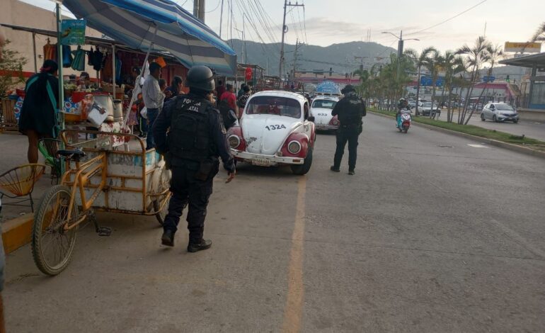 Secretaría de Seguridad Pública de Guerrero implementa acciones de seguridad en transporte público de Acapulco