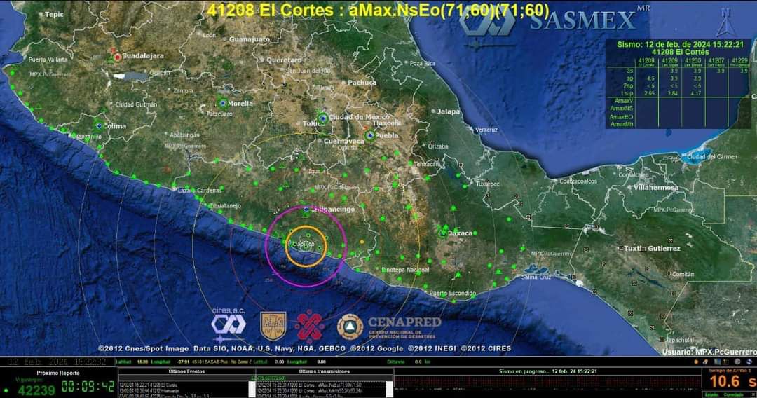Activa Protección Civil protocolos preventivos por sismo registrado en la costa de Guerrero