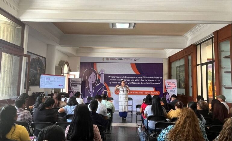 Capacitan a oficiales del Registro Civil para la prevención de la violencia contra las mujeres