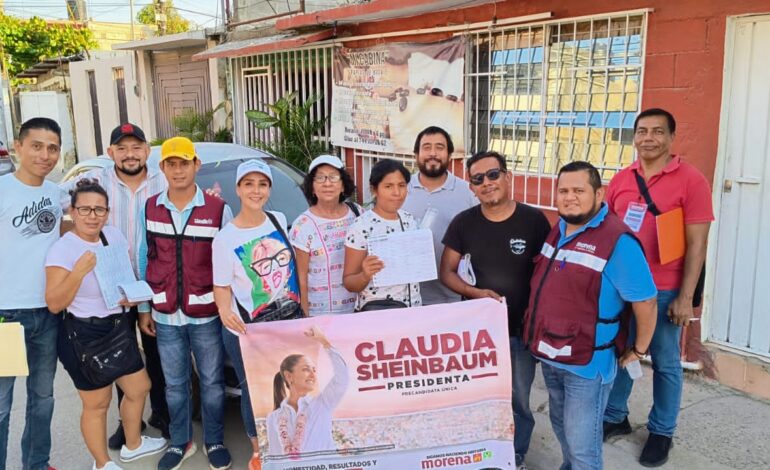 Recorre Equipo Walton colonias de Acapulco en apoyo a Claudia Sheinbaum