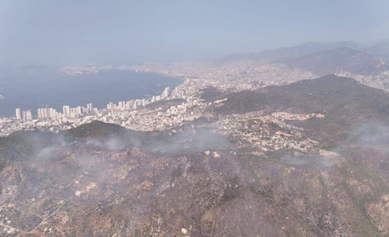 Marina participa en la sofocación de incendios en el Parque Nacional “El Veladero”, en Acapulco