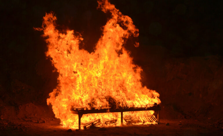 Marina y Fiscalía de General de la República realizaron la incineraron más de una tonelada y media de clorhidrato de cocaína en Acapulco