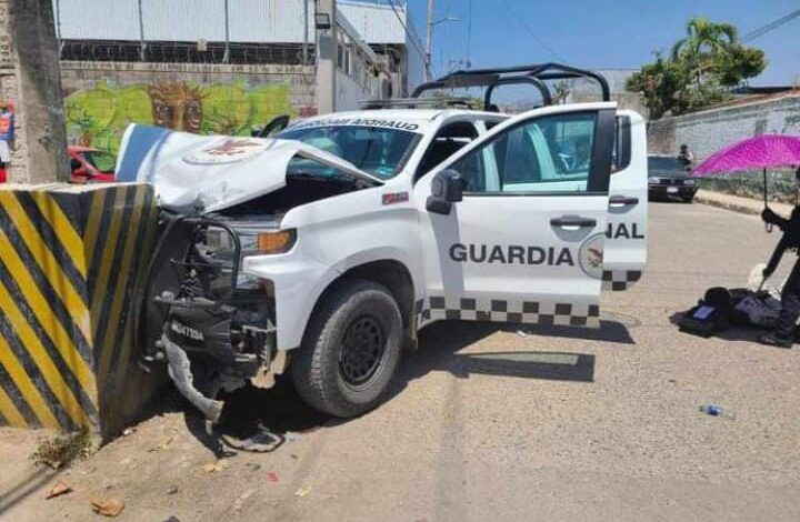 Choque deja a cinco guardias nacionales lesionados en Acapulco