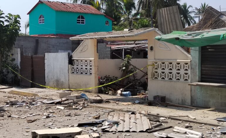 Acapulco: explosión de tanque de gas deja una mujer herida y dos viviendas afectadas