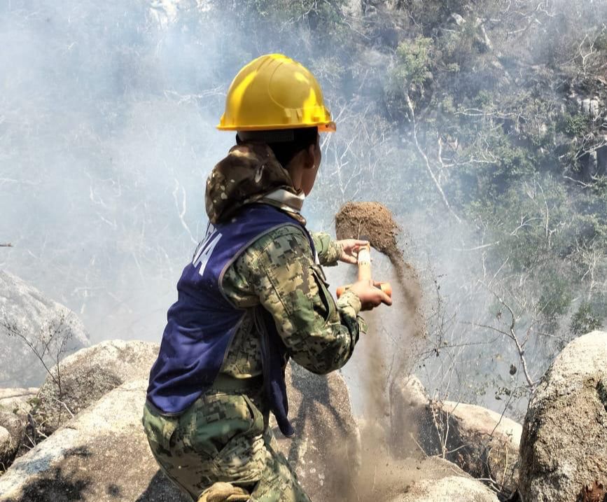 Incendio forestal en El Veladero podría quedar liquidado en su totalidad en las próximas horas