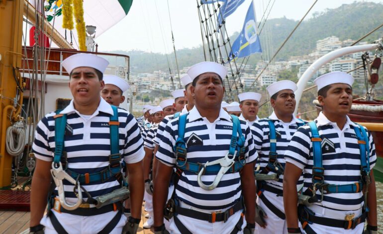 Asiste Evelyn Salgado a la ceremonia de zarpe del B.E. Cuauhtémoc del Crucero de Instrucción Tricontinental 2024