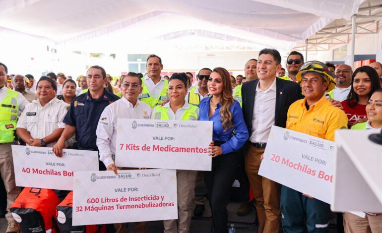 Encabeza Evelyn Salgado entrega de insumos y equipamiento donados por la ONG «Direct Relief»