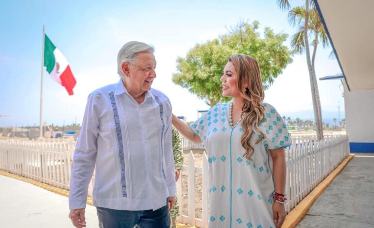 La gobernadora Evelyn Salgado recibe nuevamente al presidente Andrés Manuel López Obrador en Acapulco