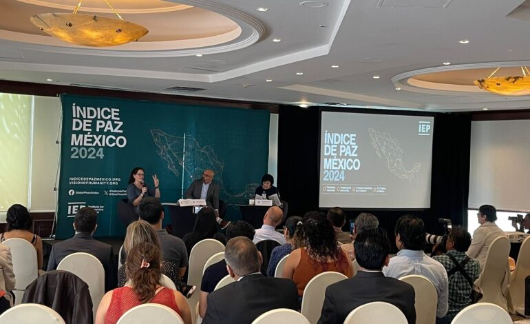 Persisten desafíos de crimen organizado y homicidios, a pesar de mejoras leves en indicadores del Índice de Paz de México