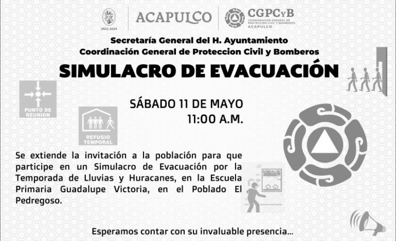 El Gobierno Municipal hará un simulacro de evacuación en la Zona Poniente