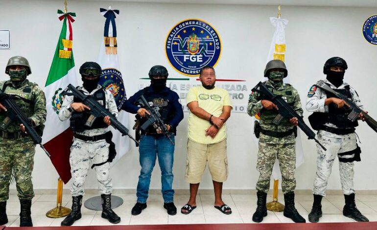 Detienen a «El Aguado», identificado como jefe de plaza en la zona oriente de Acapulco