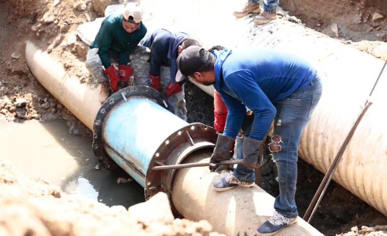 Informa CAPAMA reparación de fuga que afectaba el suministro en colonias del puerto
