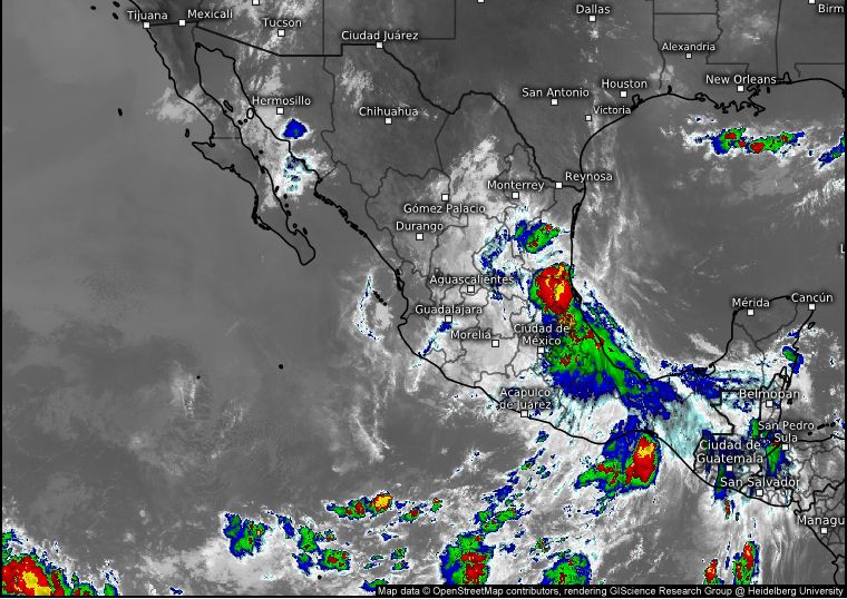 Se pronostican lluvias de moderadas a fuertes para este lunes en algunas zonas de Guerrero