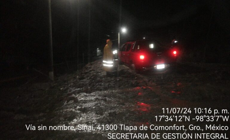 Gobierno del Estado atiende afectaciones por lluvias en Tlapa