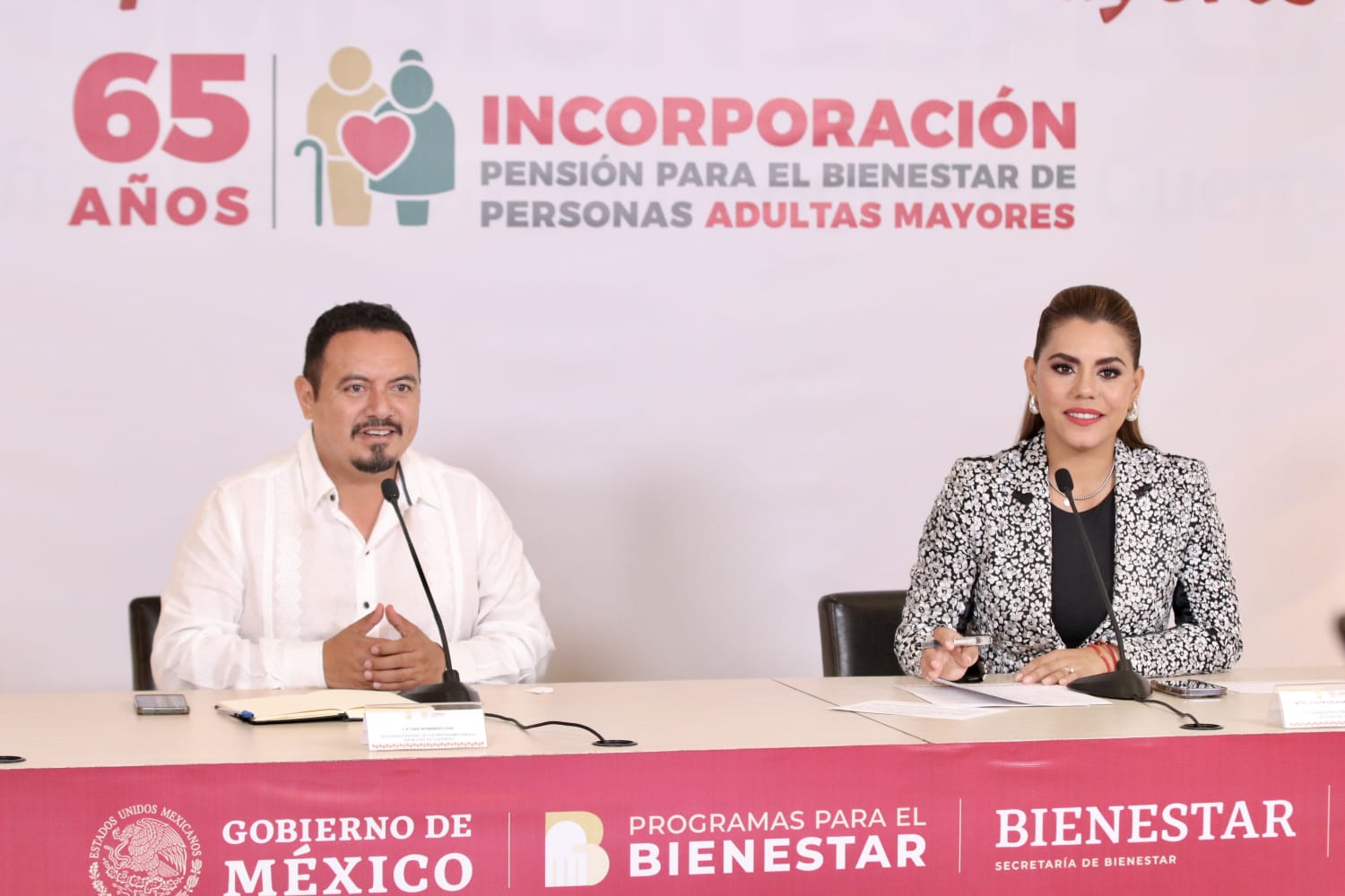Anuncia Iván Hernández Díaz junto a Evelyn Salgado el inicio de incorporación a la Pensión para el Bienestar de los Adultos Mayores