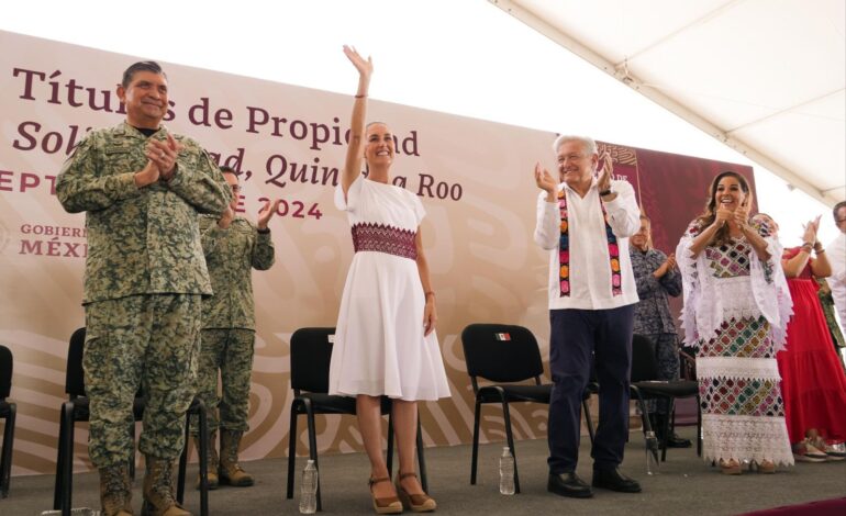 «Somos testigos de que la prosperidad está llegando al pueblo de Quintana Roo»: Claudia Sheinbaum
