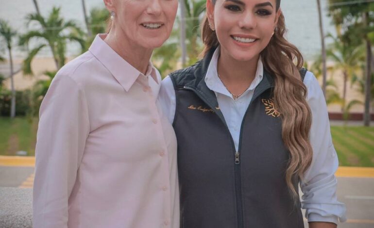 Evelyn Salgado y Claudia Sheinbaum revisan avances de recuperación en Guerrero por huracán John