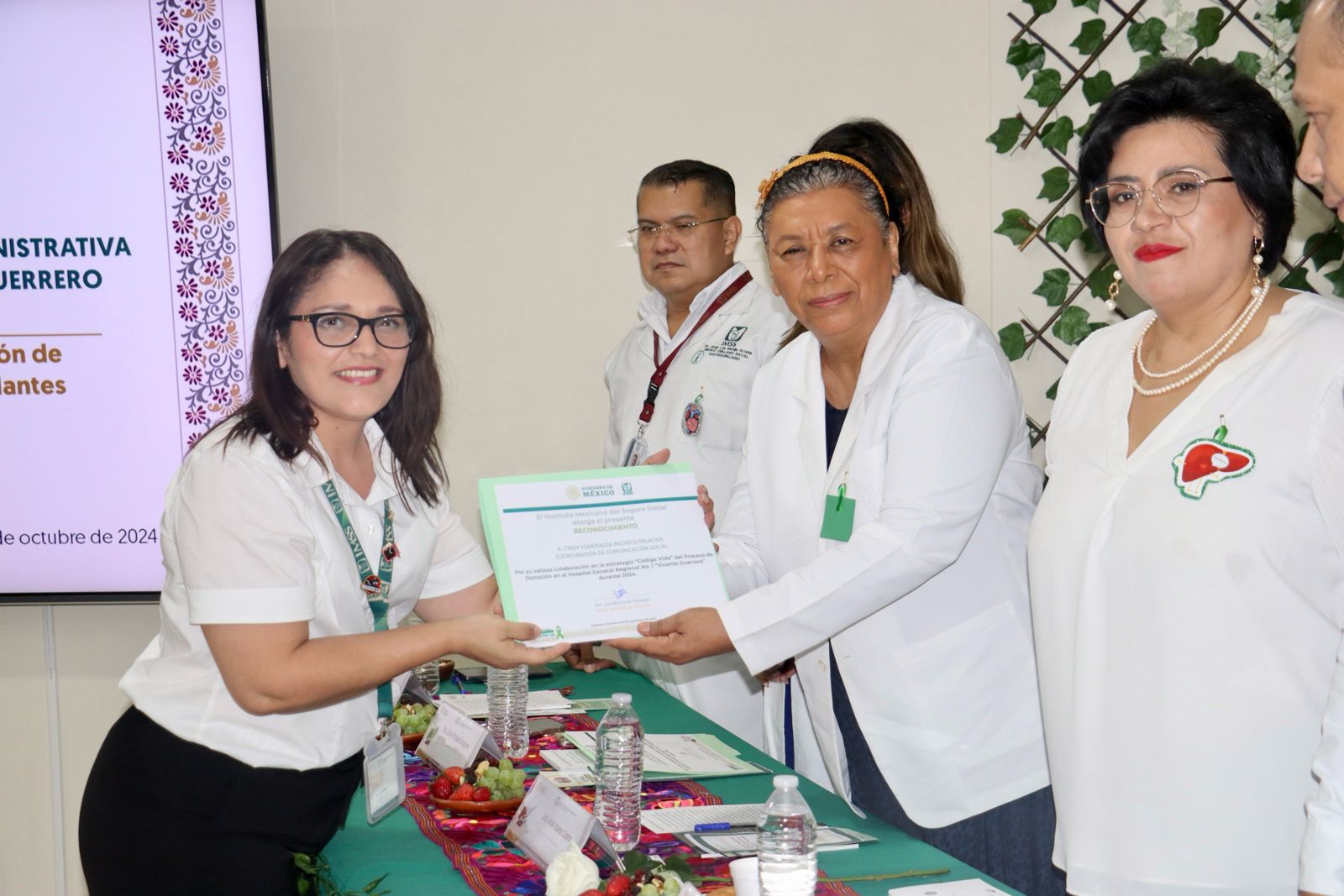 Reconoce Aidé Ibarez resultados de política de donación de órganos y tejidos, llevada a cabo por el IMSS en Guerrero