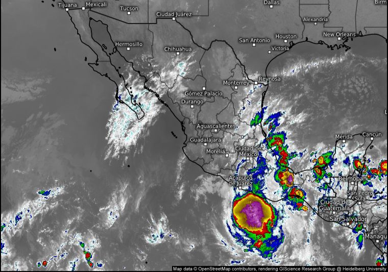 Se prevé la ocurrencia de lluvias fuertes en zonas de Guerrero: Protección Civil