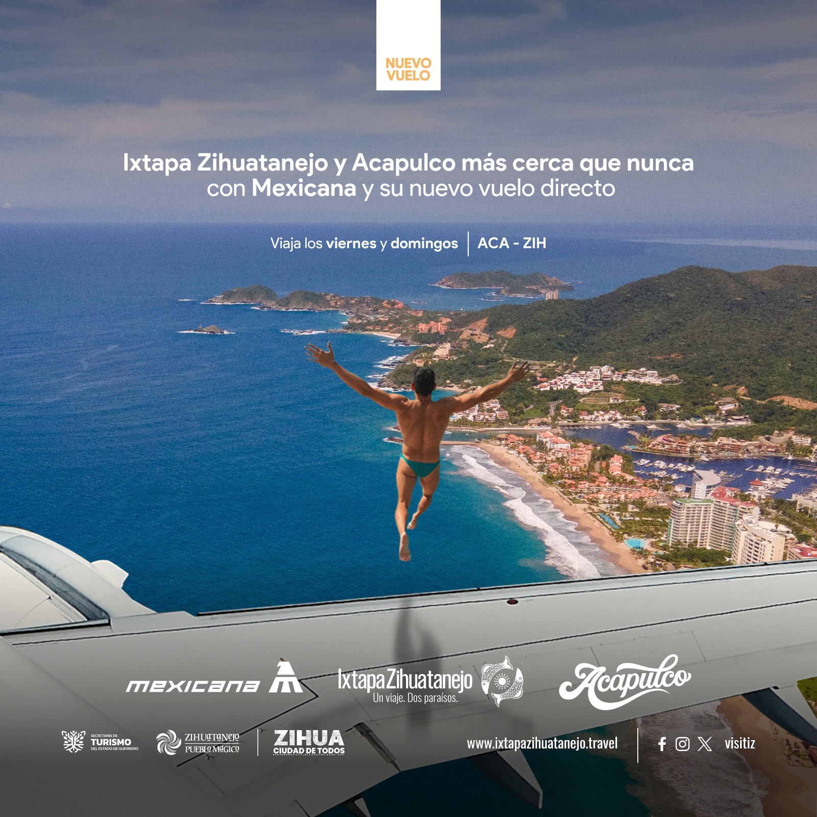 Logra Guerrero vuelo directo Acapulco – Zihuatanejo
