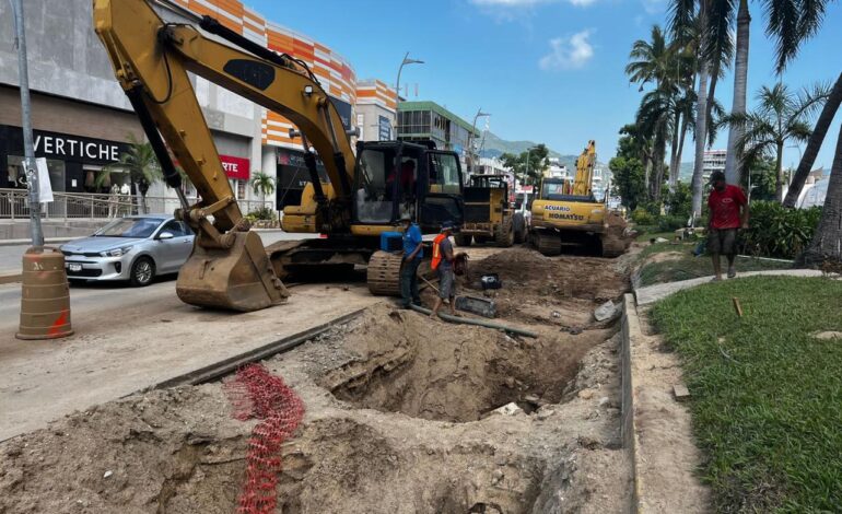 Avanzan obras de infraestructura hidrosanitaria en Acapulco; se destina una inversión superior a los 200 MDP
