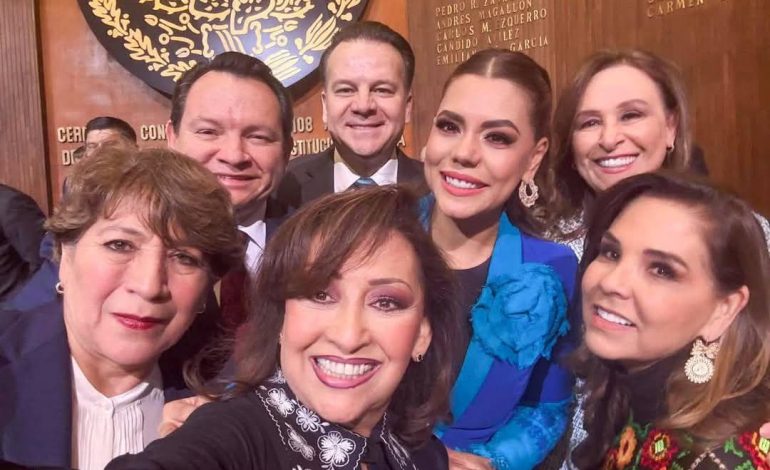 Evelyn Salgado acompaña a Sheinbaum en la conmemoración del 108° Aniversario de la Constitución Mexicana de 1917