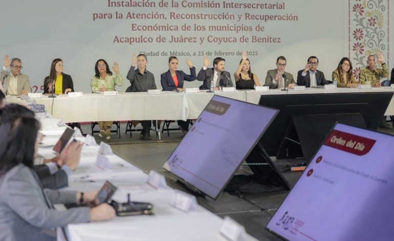 Participa Evelyn Salgado en la instalación de la Comisión Intersecretarial para la Atención, Reconstrucción y Recuperación Económica de los municipios de Acapulco de Juárez y Coyuca de Benítez