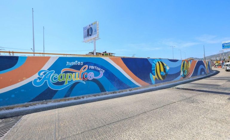 Más de 9 mil metros cuadrados se han embellecido con murales del programa “Juntos Pintemos Acapulco”