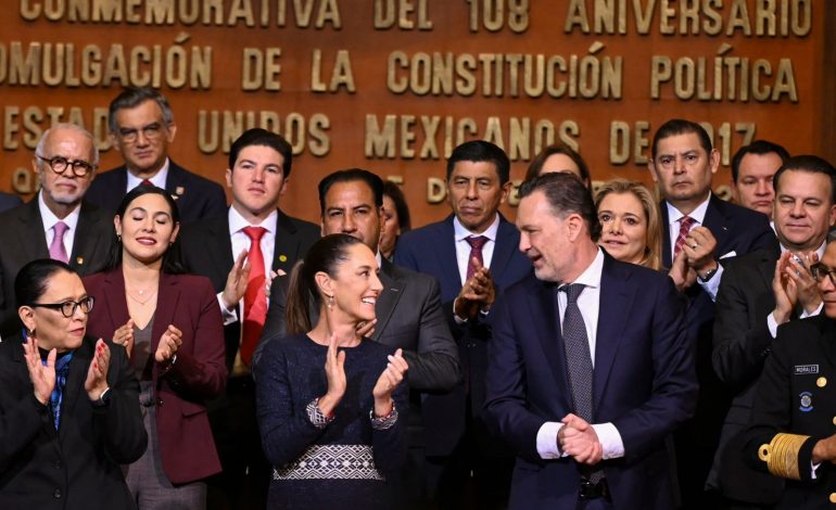 En el aniversario 108 de la Constitución de 1917, Claudia Sheinbaum envía reforma para la no reelección y contra el nepotismo