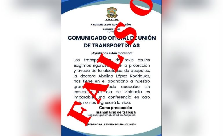 Desmiente líder transportista suspensión de servicio en Acapulco