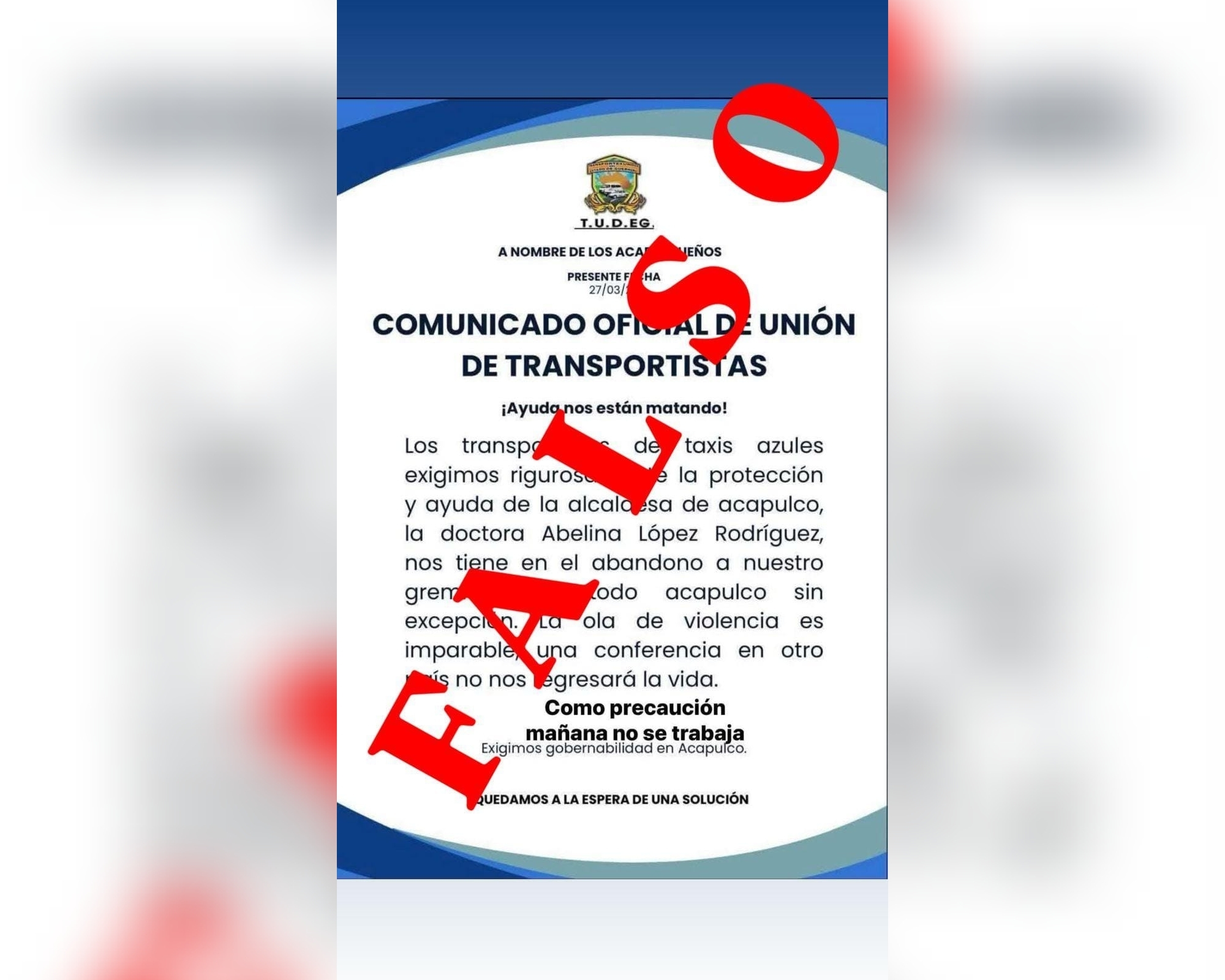 Desmiente líder transportista suspensión de servicio en Acapulco
