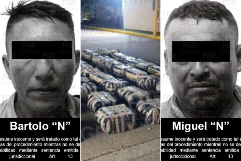 Vinculan a proceso a dos extranjeros detenidos con más de una tonelada de cocaína en Guerrero